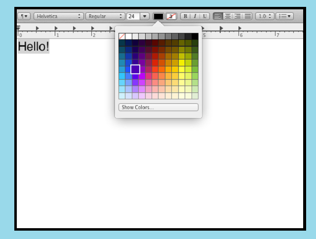 MAC TextEdit’ te Farklı Renk Font Nasıl Oluşturulur?