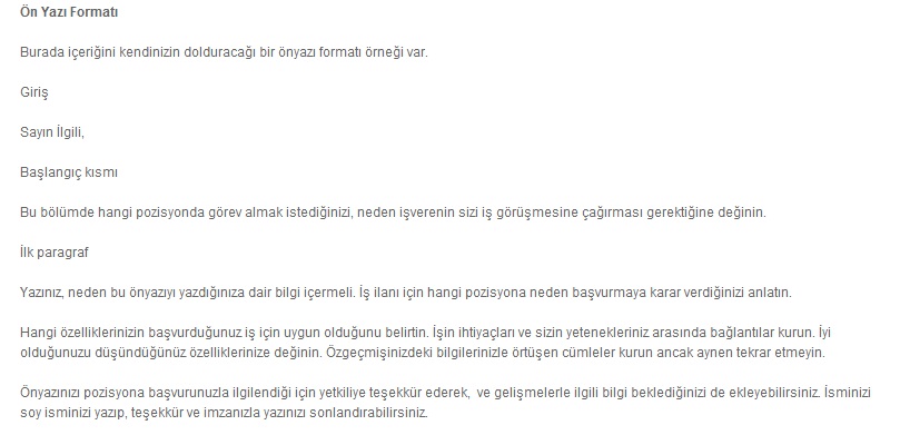 Ön Yazı Nasıl Yazılır