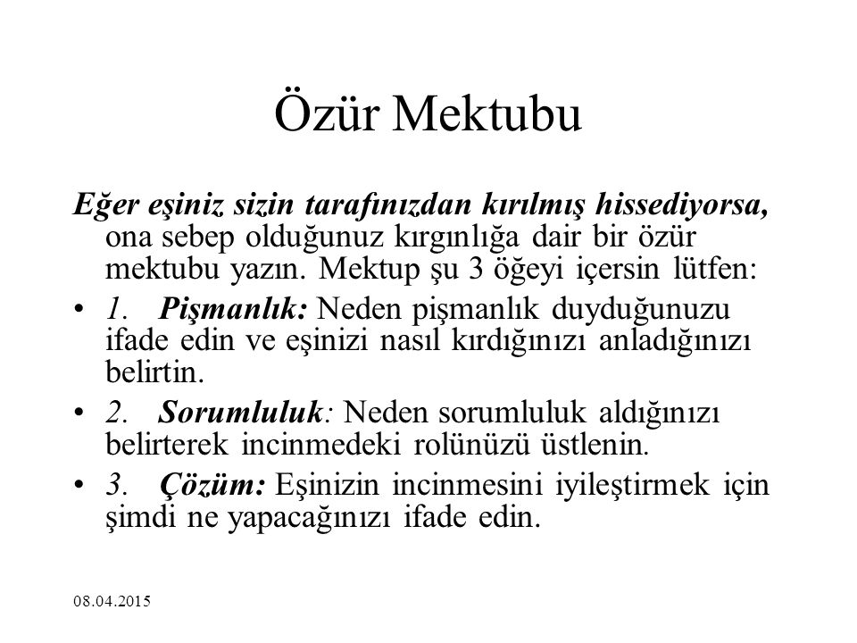 Özür Mektubu Nasıl Yazılır